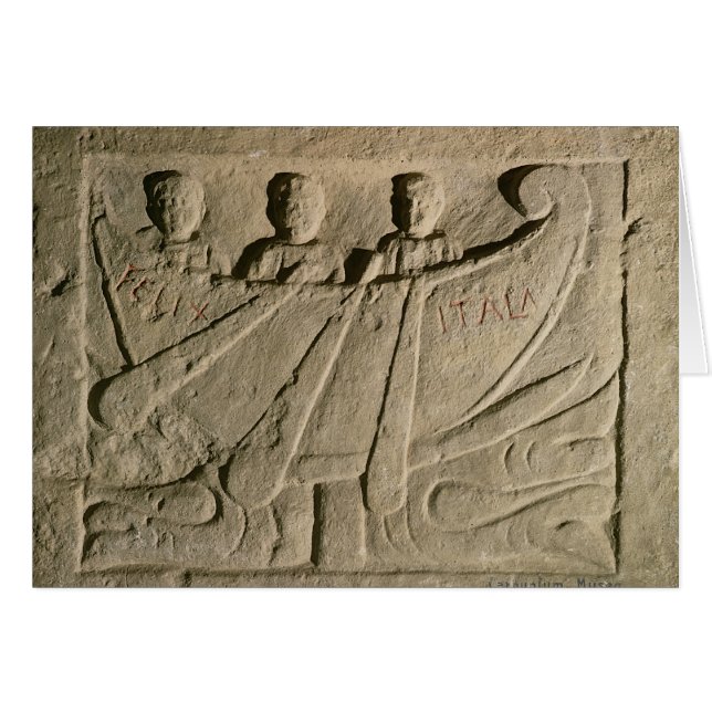 Stela que representa un barco de rowing 'Felix (Anverso (Horizontal))