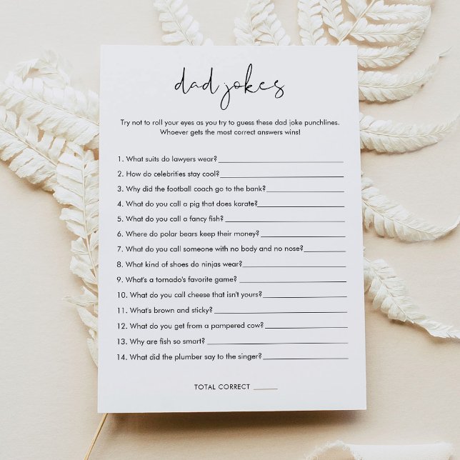 STELLA Dad Chistes Tarjeta de juego Baby Shower (Subido por el creador)