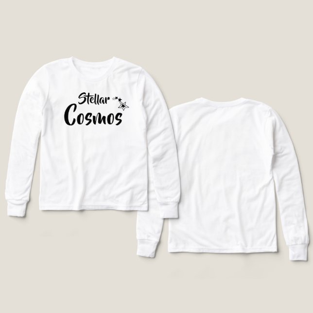 Stellar Cosmos Girls' T-Shirt (Diseño frontal y trasero)
