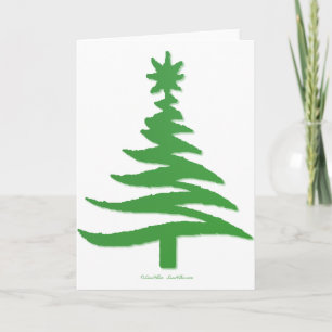 Stencil de árbol de Navidad verde
