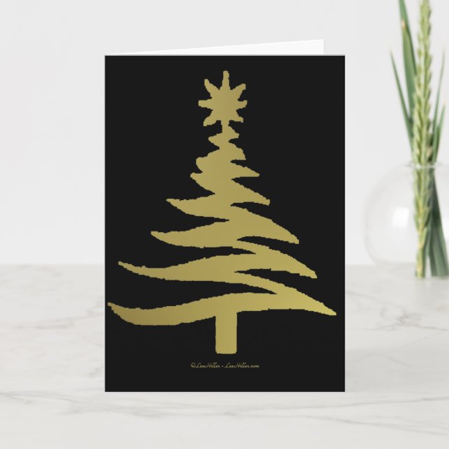 Stencil Gold del árbol de Navidad (Anverso)