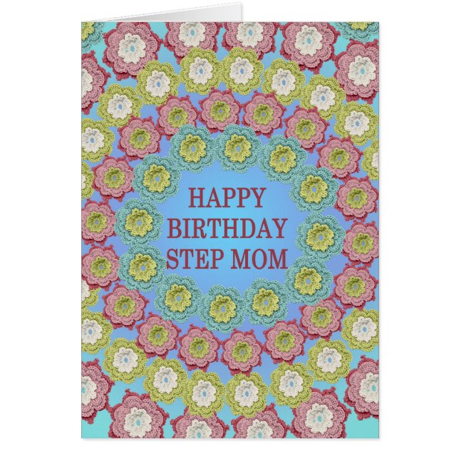 Step Mom Birthday Crochet Flowers (Frente)