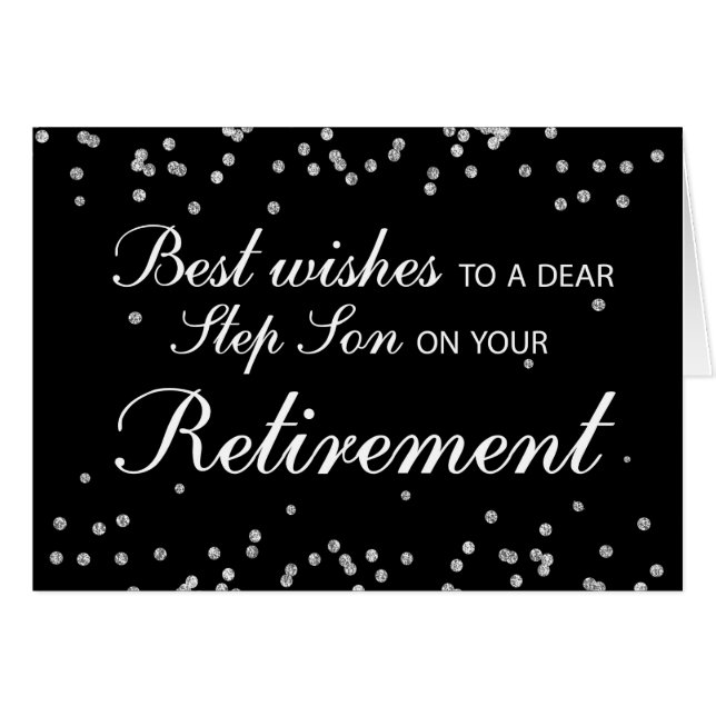 Step Son, Retirement Felicitaciones Black (Anverso (Horizontal))