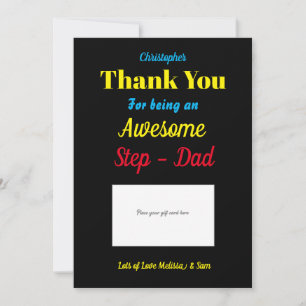 Stepdad Gracias Portadora De Tarjetas De Regalo