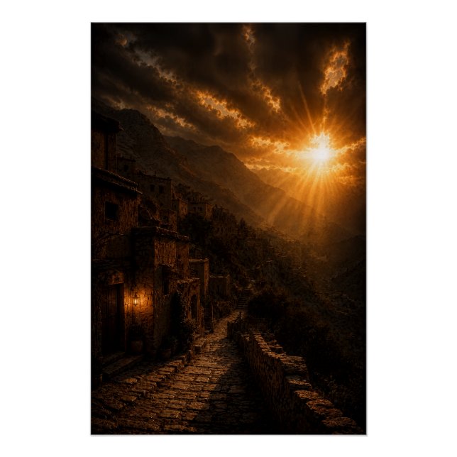 Stepped Mountain Village Poster (Anverso)