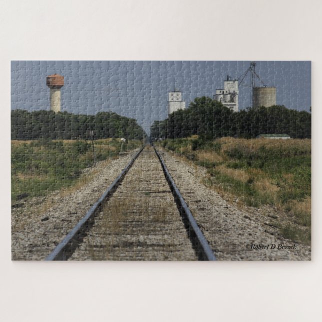 Sterling Kansas con vías ferroviarias PUZZLE (Horizontal)