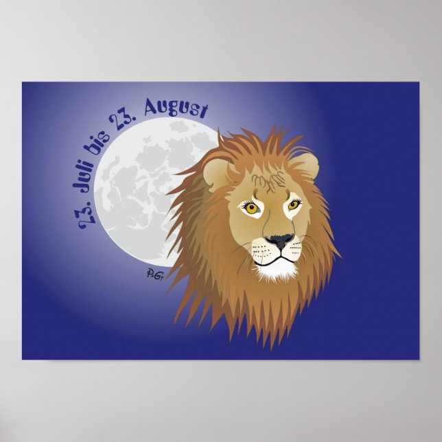 Sternzeichen - león póster (Frente)