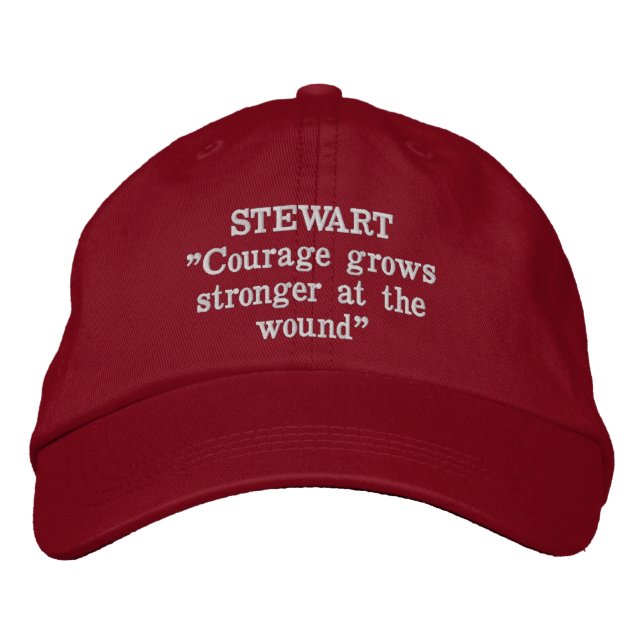 Stewart Clan Motto Embroidered Gorra (Anverso)