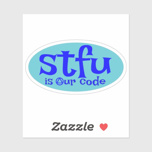 STFU es nuestro pegatina de código (Hoja)