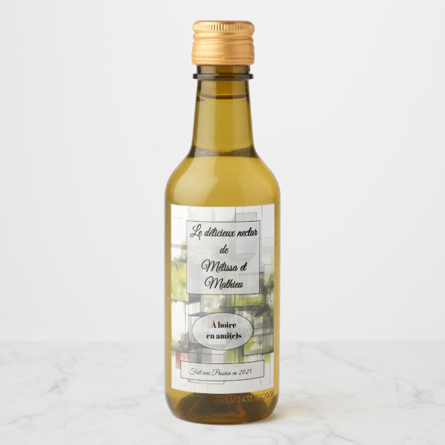 Sticker a bouteille de vin (Anverso)