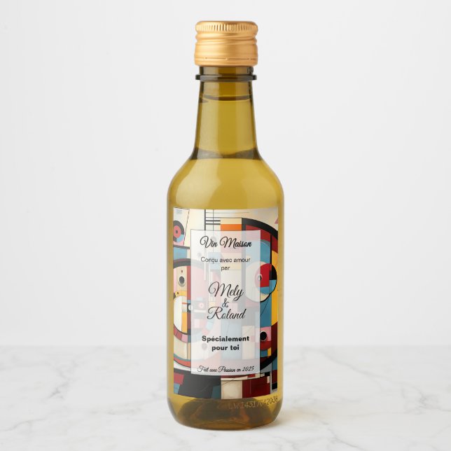Sticker a bouteille de vin (Anverso)