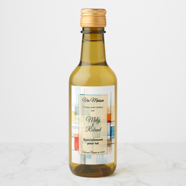 Sticker a bouteille de vin (Anverso)