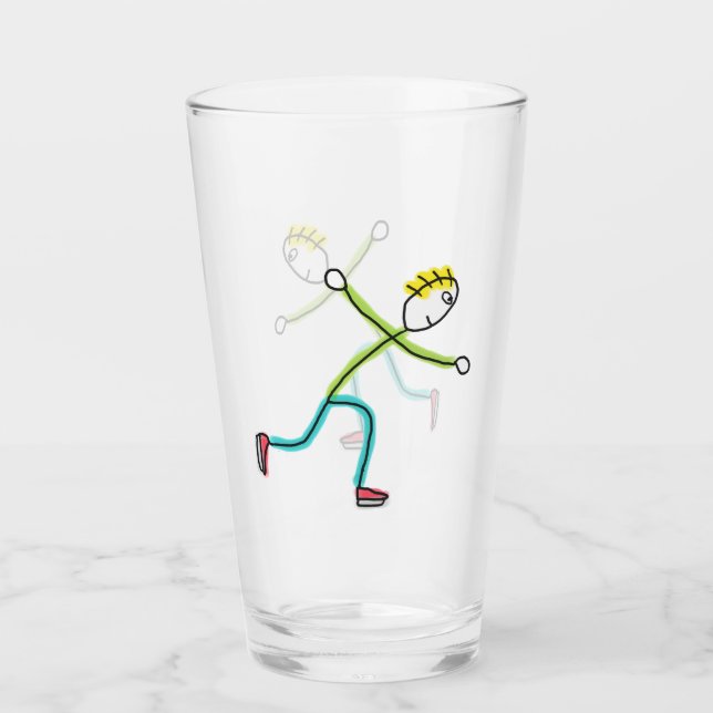 Stickman de patinaje sobre hielo (Anverso)