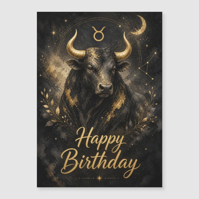 Stier Happy Birthday Sternzeichen Design (Anverso)