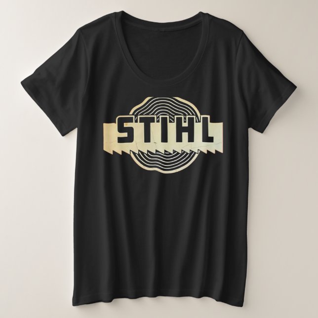 Stihl Chainsaw Mens Cuello Top Deportes Ronda de a (Anverso del diseño)