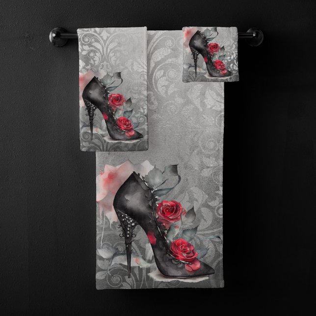 Stiletto Araña Vampy | Rojo Alto Talón Grunge (Subido por el creador)