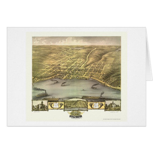 Stillwater, mapa panorámico del manganeso - 1870 (Anverso (Horizontal))