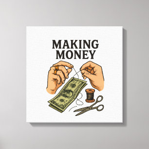 Stitling Money - Arte Fortune hecho a mano