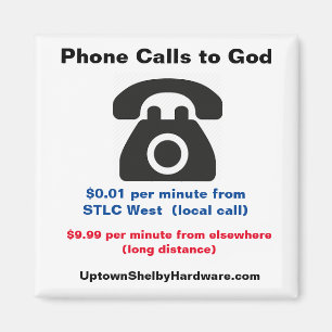STLC West Phone llama al imán divertido de Dios