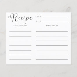 Stock La Tarjeta De Receta De La Cocina Bridal Sho