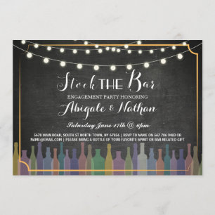 Stock The Bar Chalk Invitación a la ducha de la pa