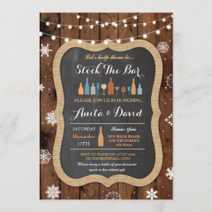Stock The Bar Navidades Invitación A La Madera De 
