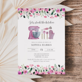 Stock The Kitchen Bridal Shower Invitación