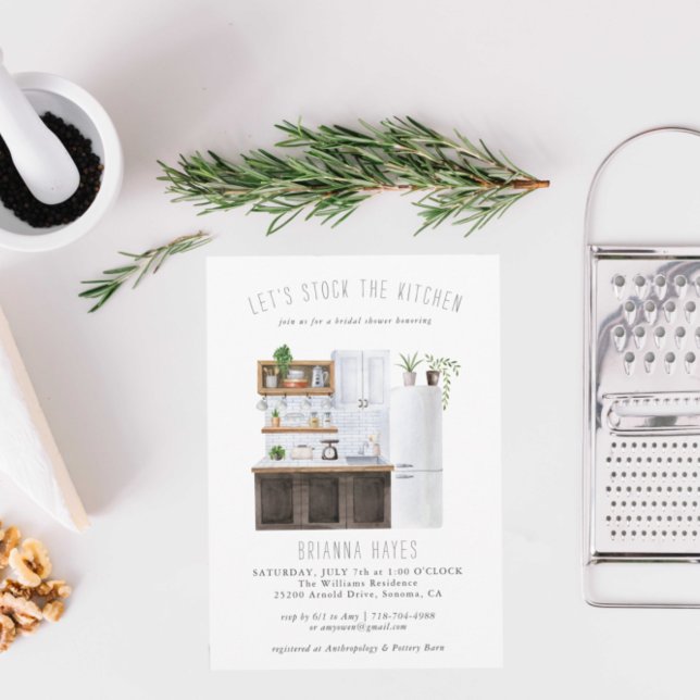 Stock the Kitchen Bridal Shower Invitation (Subido por el creador)