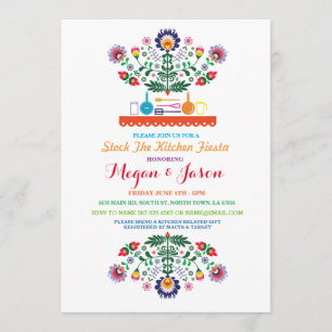 Stock The Kitchen Fiesta Mexico Party Invitación