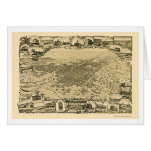 Stockton, mapa panorámico de CA - 1895