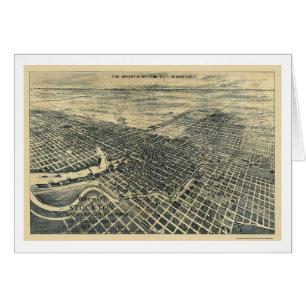 Stockton, mapa panorámico de CA - 1895