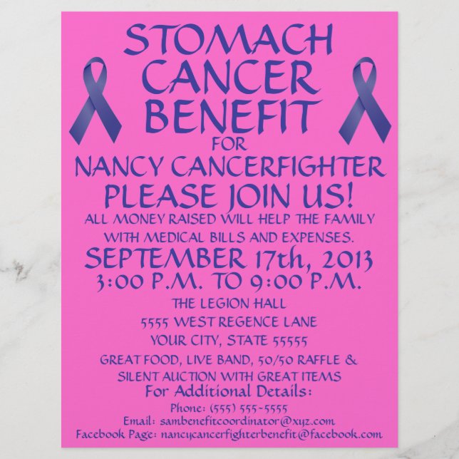 Stomach Cancer Benefit Flyer (Frente)