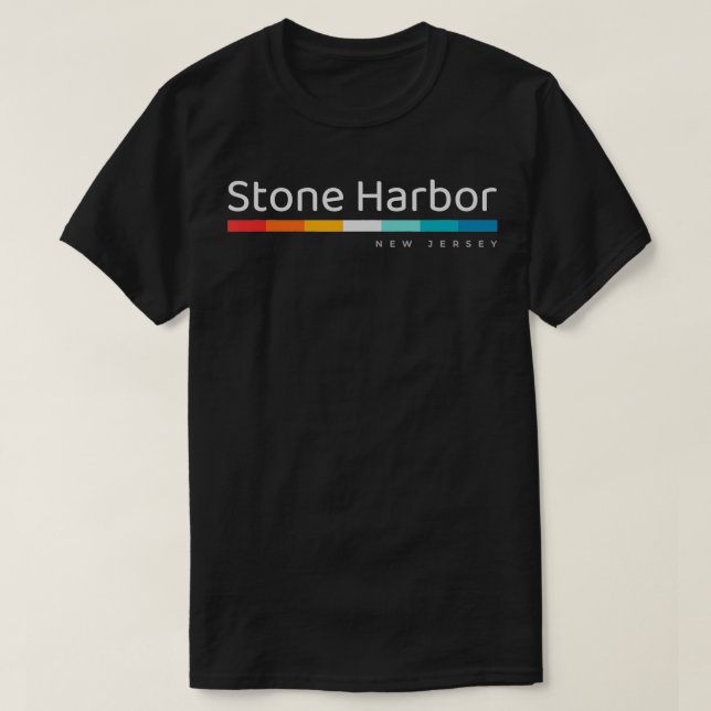Stone Harbor NJ New Jersey Retro Design  (Diseño del anverso)