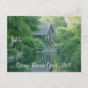Stony Brook Grist Mill - Tarjeta postal de masa de