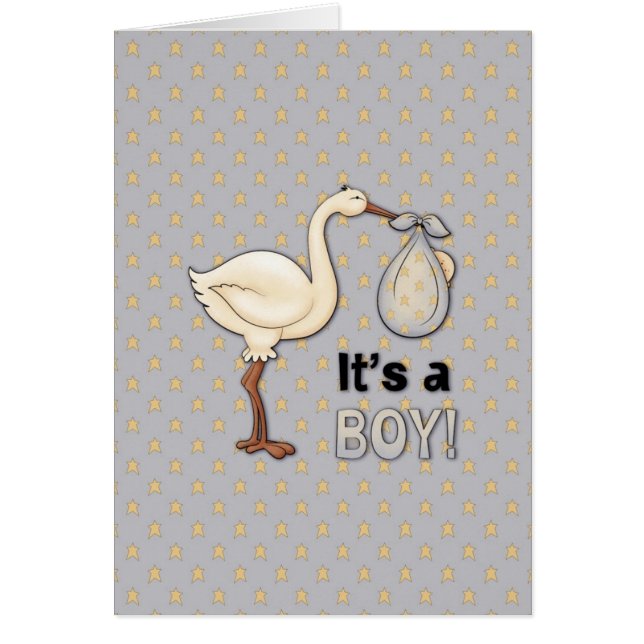 Stork with Baby Boy (Frente)