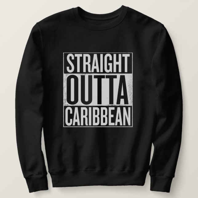 Straight outta Caribbean Rastafari reggae suéter (Anverso del diseño)