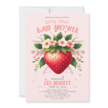 Strawberry Baby Shower | Invitación a Berry Sweet