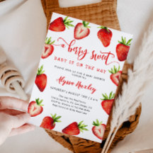 Strawberry Baby Shower | Invitación a Berry Sweet