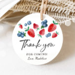 Strawberry Blueberry Favor Etiqueta Birthday Berry<br><div class="desc">H Un complemento perfecto para tu fiesta! Tema del arándano de fresa.</div>