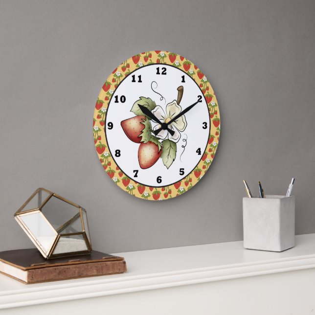 Strawberry Fruit reloj de pared de la cocina (Oficina)