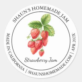 Strawberry Jam Etiqueta moderna