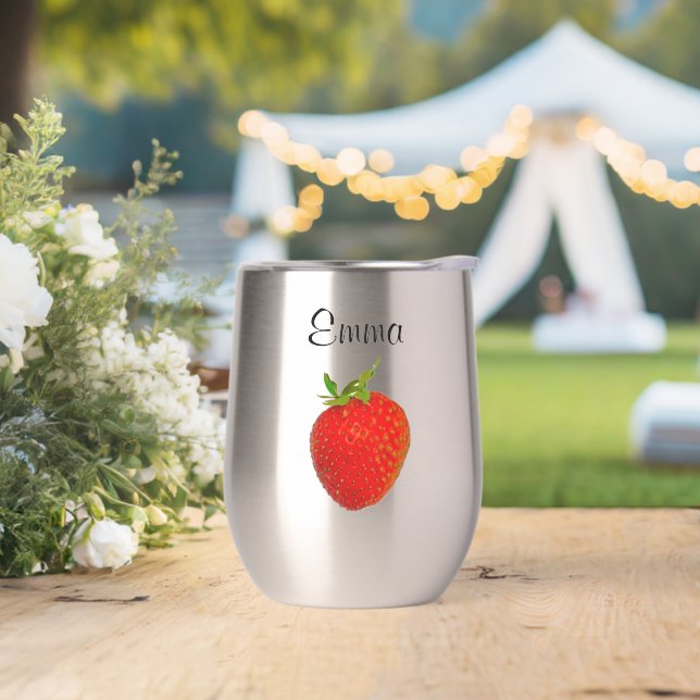 Strawberry Red Green Juicy 4Emma Water Bottle (Boda)