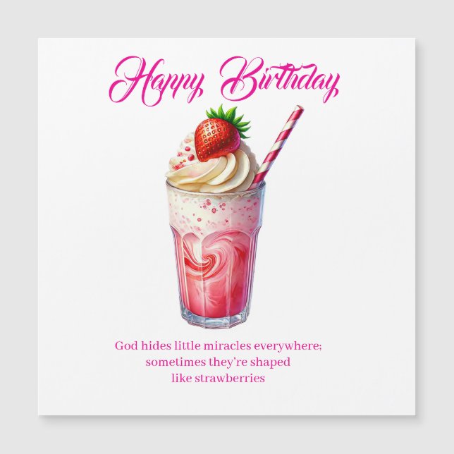 Strawberry Shake Christian Greeting Card (Anverso)
