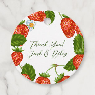 Strawberry Shortcake Wedding Favor Etiqueta