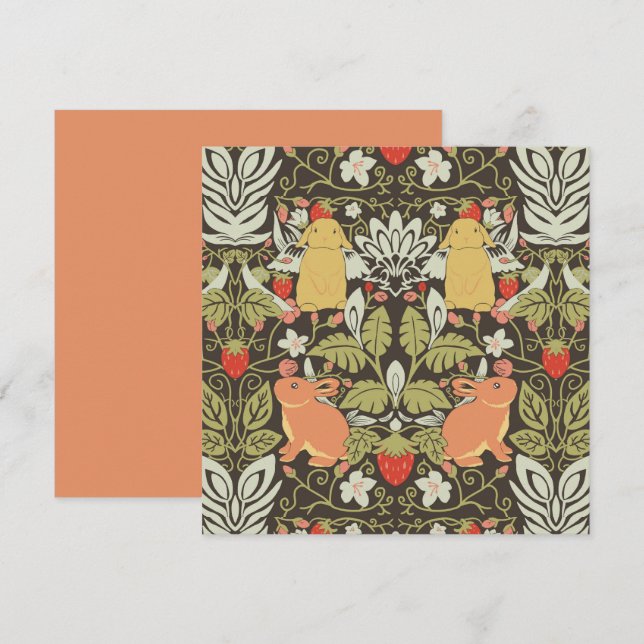 Strawberry thief Bunnies pattern (Anverso / Reverso)