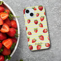 Strawberry Vanilla Stripes Personalizados Iphone C