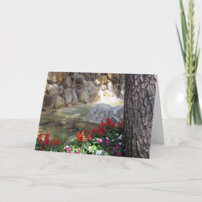 Stream con tarjeta de saludo de Flores Rojas (Anverso)