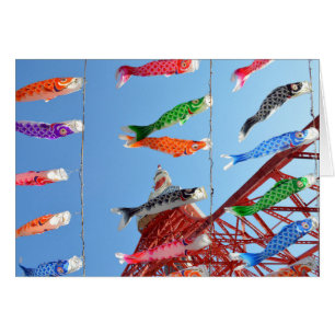 Streamers de carpa (Koinobori) en la Torre de Toki