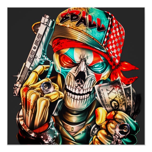 Street Hustle Urban King Premium Glossy Poster (Anverso)