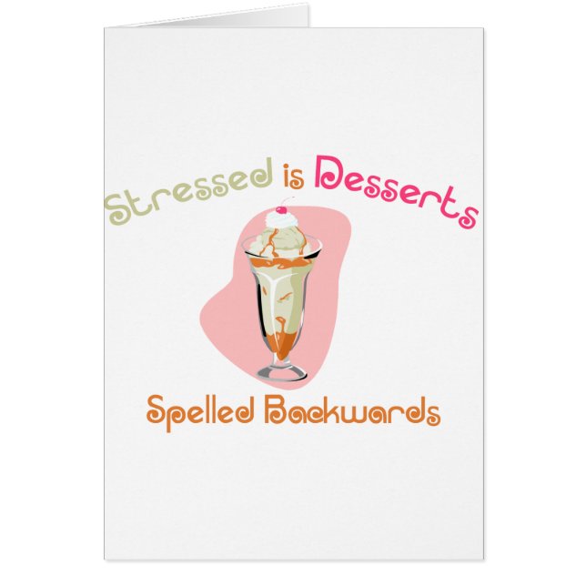 Stressed es postres deletreados al revés (Frente)